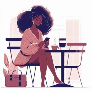 Ethnic_Content_Creator_Writing_Sponsorship_Pitch_On_Her_Phone_Creators_Funded