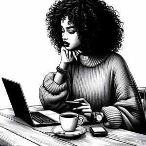Ethnic_Content_Creator_Writing_Sponsorship_Pitch_On_Her_Phone_Creators_Funded_