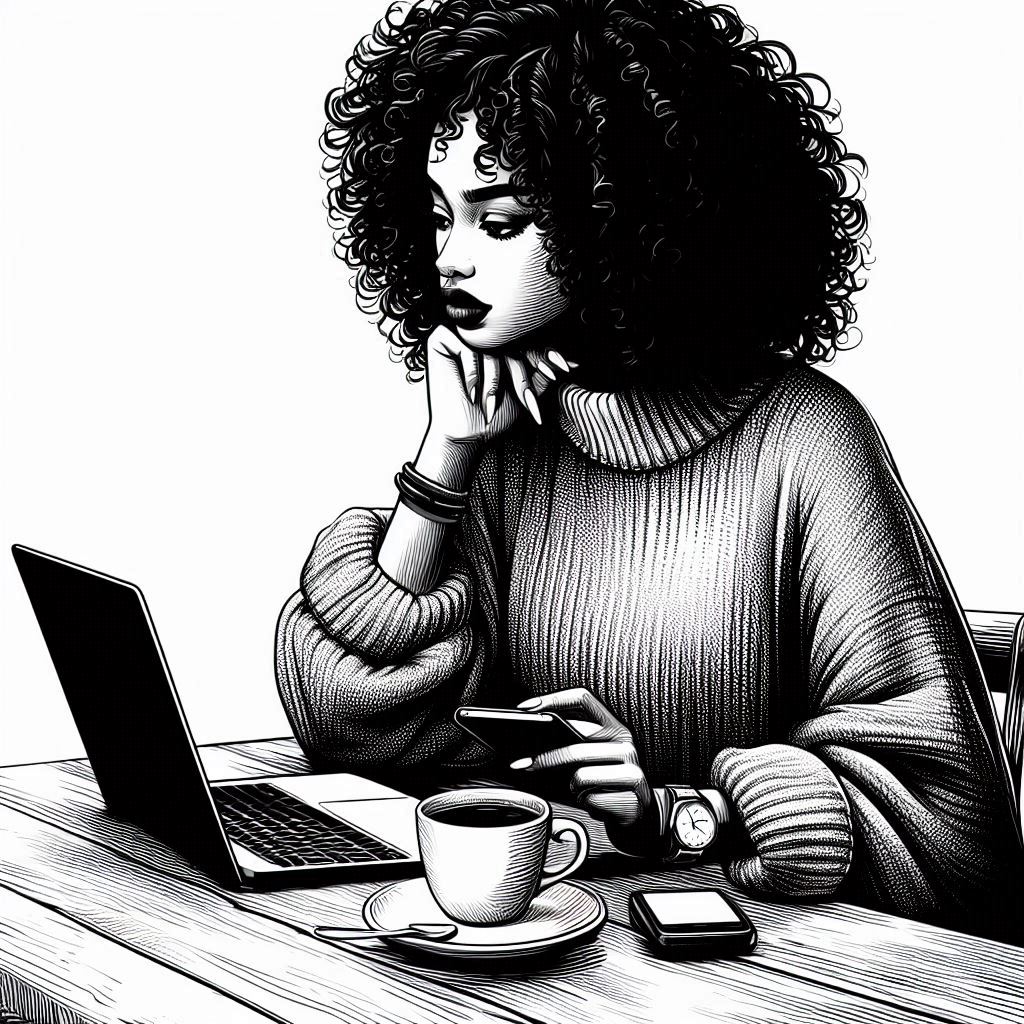 Ethnic_Content_Creator_Writing_Sponsorship_Pitch_On_Her_Phone_Creators_Funded_