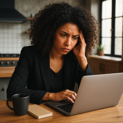 Middle_Aged_Content_Creator_Writing_Pitch_Sponsorship_Working_On_Her_Pitching_Business_Strategy